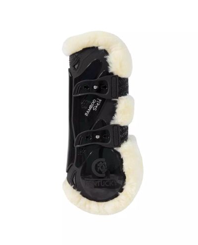 Vegan Sheepskin Tendon Boots Black