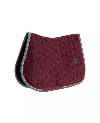 Jump Saddle Pad Velvet Contrast Bordeaux (Full)