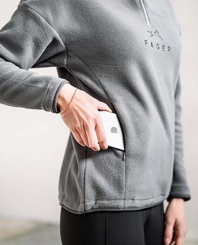 Molly Half-Zip Fleece Dark Grey 